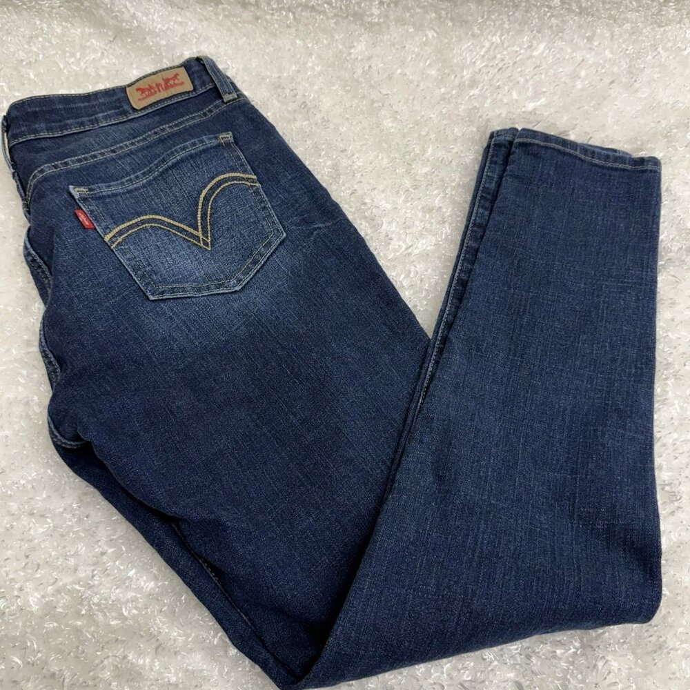 Levi’s 535 Legging Jeans Girls 13M Dark Wash Stretch Denim Slim